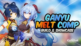 MOST POWERFUL MELT COMP Ganyu Melt DPS Showcase amp Guide  Genshin Impact [upl. by Schwinn]