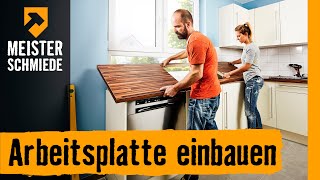 Arbeitsplatte einbauen  HORNBACH Meisterschmiede [upl. by Assilen]