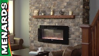 Stone Veneer Fireplace  Menards HowTo Center [upl. by Eterg632]