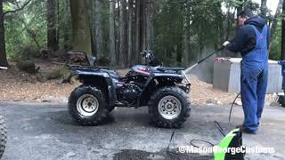 Yamaha Kodiak 400 Full Service Oil Brakes Differentials amp A Mouse Nest [upl. by Chappy]