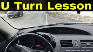 How To Do A U TurnBeginner Driving Lesson [upl. by Sinnaiy]