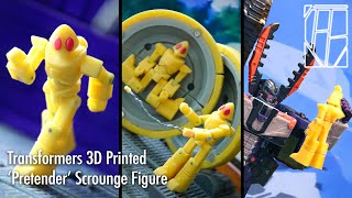 Transformers 3D Printed Scrounge with Pretender Shell Video Showcase [upl. by Hertzog]