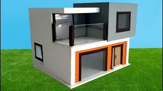 Como hacer una CASA en miniatura con CARTON pluma [upl. by Maclay]