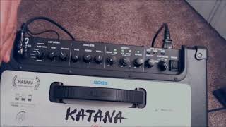 BOSS Katana50 amp MKII Beginner Start up Quick Guide AND Demo 50w [upl. by Cataldo]