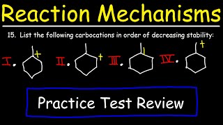 SN1 SN2 E1 E2 Reaction Mechanism  Test Review [upl. by Aubert534]