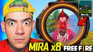 USE LA MIRA x8 POR PRIMERA VEZ EN FREE FIRE   TheDonato [upl. by Ardena]