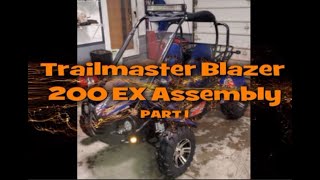 Trailmaster Blazer 200EX UnboxingAssembly Part 1 [upl. by Ulita]