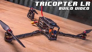 TRICOPTER LR  Long Range FPV 1h Flight time Foldable multirotor  Build Video [upl. by Mayhs808]