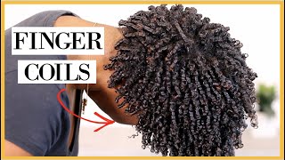 MAXIMUM curls definition with FINGER COILS [upl. by Ellednek819]