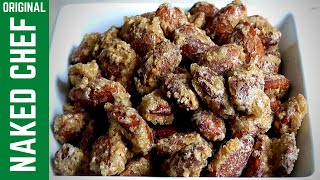 Christmas roasted CANDIED ALMONDS  How to make recipe [upl. by Hgielyak]