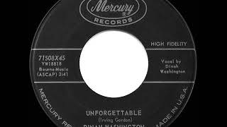 1959 HITS ARCHIVE Unforgettable  Dinah Washington [upl. by Arramat]