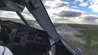 Airbus A321  Cockpit Landing at London Heathrow Airport  Pilots View GoPro [upl. by Ahsenauq]