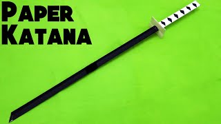 How To Make a Paper Sword  Japanese Katana Sword EASY [upl. by Nebur]