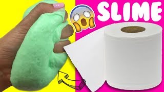 PROBANDO SLIME 💦 CON PAPEL DE BAÑO SIN PEGAMENTO [upl. by Aekim359]