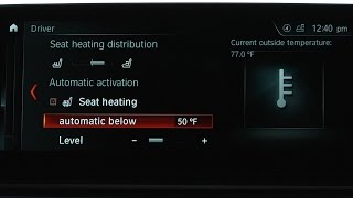 Automatic Seat Heating Or Ventilation  BMW HowTo [upl. by Arerrac]