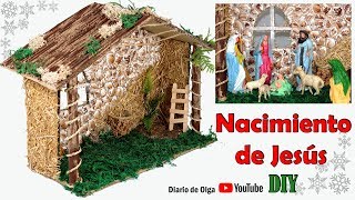 CÓMO HACER UN BELÉN O PESEBRE 2019  Nacimiento reciclando cartón MANUALIDADES PARA NAVIDAD [upl. by Tebasile]