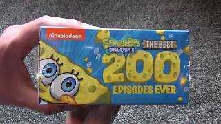 SpongeBob SquarePants The Best 200 Episodes Ever Nickelodeon DVD Unboxing [upl. by Ketchan]