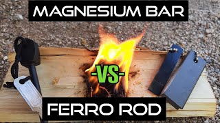 Magnesium VS Ferro Rod Which one is BEST Ferrorod Maguesiumfirestarter survivalfire [upl. by Ydnahs]