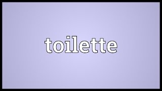 Toilette Meaning [upl. by Aicittel]