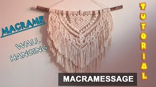 Macrame wall hanging Tutorial  Easy DIY for Macrame Beginners [upl. by Lamrej]