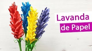 Lavanda de papel  Flores de papiroflexia rápidas y decorativas [upl. by Eldrida]