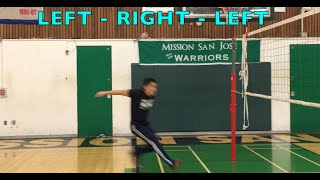 Spiking Footwork part 12  How to SPIKE a Volleyball Tutorial [upl. by Laekcim]