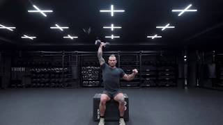 How To Seated Unilateral Dumbbell Press [upl. by Mori]