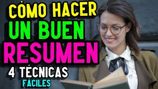 CÓMO HACER UN BUEN RESUMEN 4 técnicas textuales muy fáciles [upl. by Biernat]