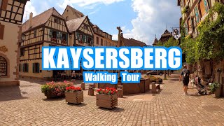 Kaysersberg France 🇫🇷 Walking Tour in 4K  Alsace region [upl. by Ellerrad347]