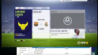 FIFA 18  Unlock quotEdit Playerquot in career mode for offline and crack [upl. by Iblok]