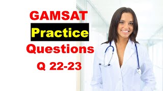 Gamsat Practice Questions Answers  Orange Booklet Q2223 [upl. by Akener657]