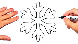 Cómo dibujar un Copo de Nieve  Dibujo de Copo de Nieve [upl. by Aeneas912]