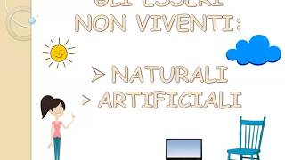 ESSERI NON VIVENTI NATURALI E ARTIFICIALI  CLASSE PRIMA [upl. by Asiek]