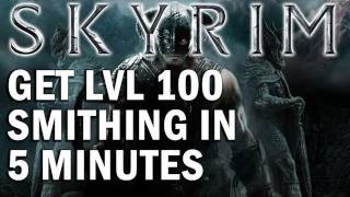 Skyrim Walkthrough Level 100 Smithing [upl. by Gifferd300]