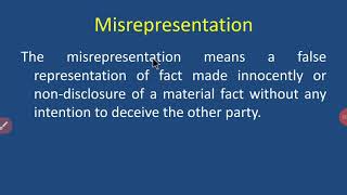 Misrepresentation [upl. by Agnes]