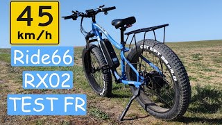 Vélo électrique 1000W 45kmh fat bike  Test du Ride66 RX02 PART 1 [upl. by Rhett]