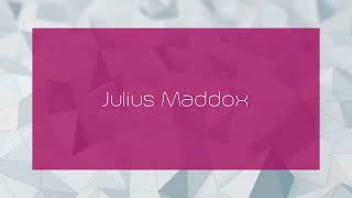 Julius Maddox  appearance [upl. by Naliorf352]