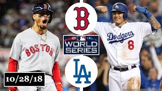 Boston Red Sox vs Los Angeles Dodgers Highlights  World Series Game 5  October 28 2018 [upl. by Mallorie294]