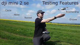 Dji mini 2 se Drone smart 5 flight modes QuickShots Dronie Rocket Circle Helix and Boomerang [upl. by Nybor216]