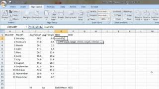 How to Compute Heating and Cooling Degree Days in Excel [upl. by Uriah]