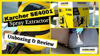 Karcher SE4001 Spray Extractor Unboxing amp Review  Car upholstery nozzle  Auto Exquisite Detail [upl. by Ellene289]