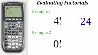 TI Calculator Tutorial Factorials [upl. by Neelcaj609]