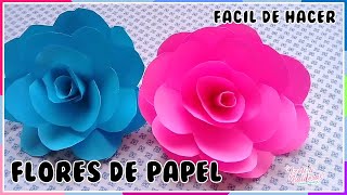 Flores de papel Facil de hacer [upl. by Mckay240]